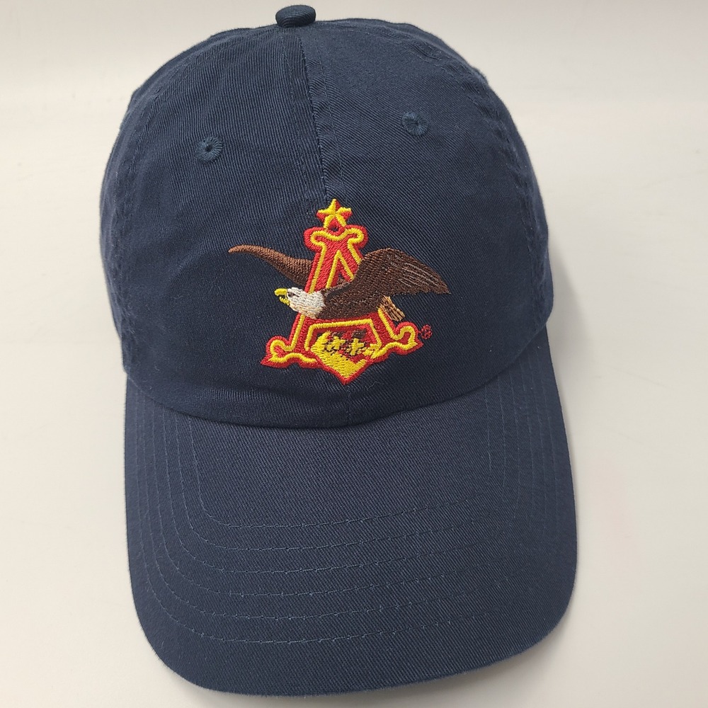 Anheuser-Busch Hat Strapback Blue St Louis Brewery Tour Beer Logo Casual Dad Men